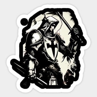 Dragon Slayer: Saint George black and white Edition Sticker